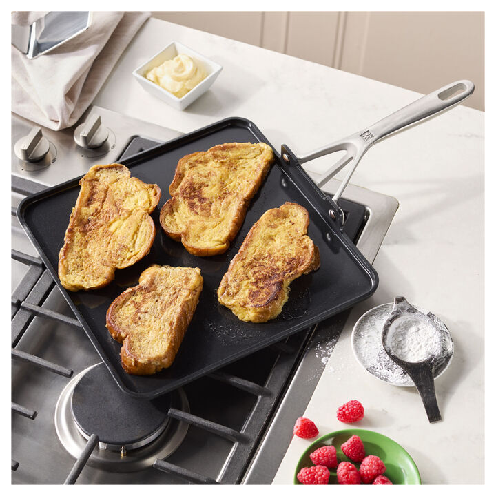 Motion Ceramic, 11-inch, Square, Hard Anodized Ceramic Nonstick Griddle, Black Matte, large 2