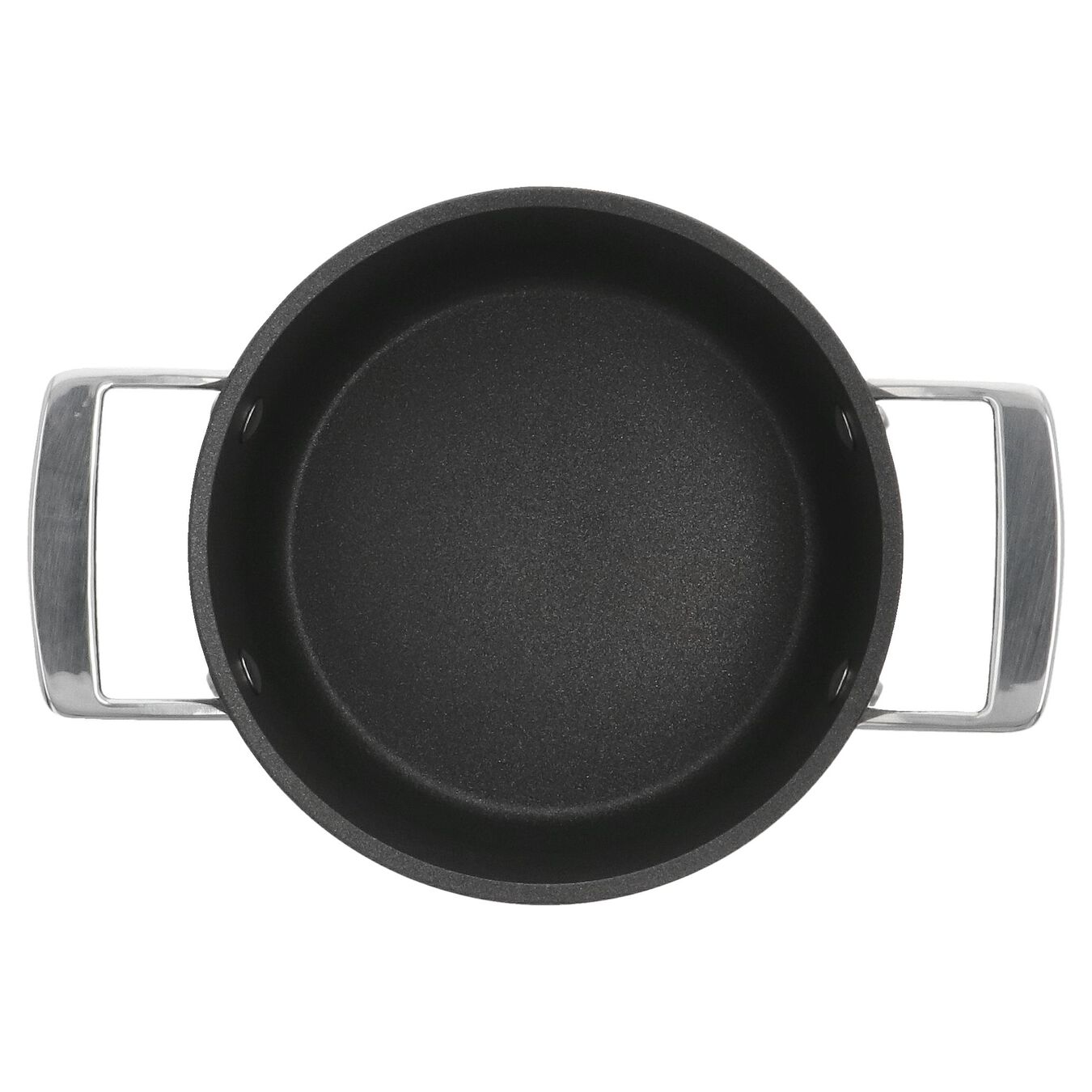 16 cm Aluminium Stew pot with lid black,,large 5