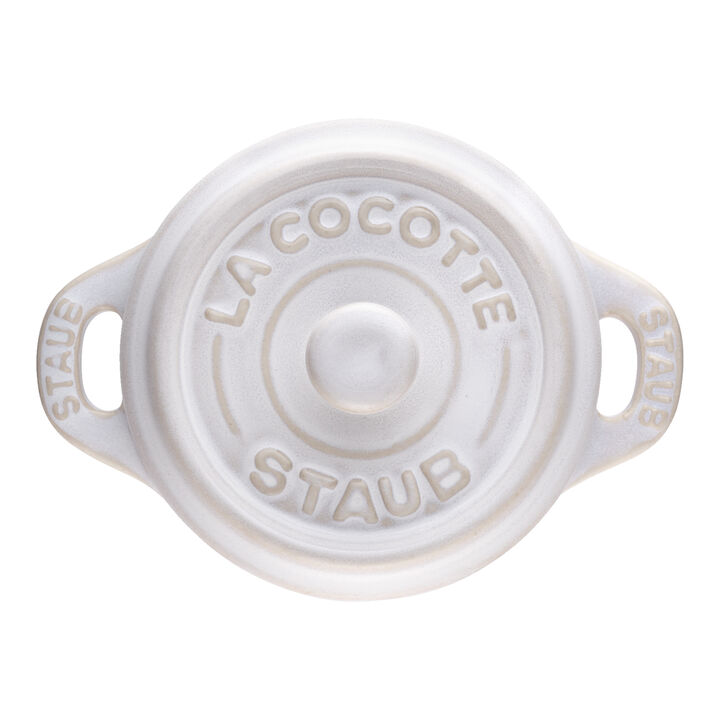 Ceramique, Minigryta 10 cm, Rund, Elfenben-Vit, Ceramic, large 4