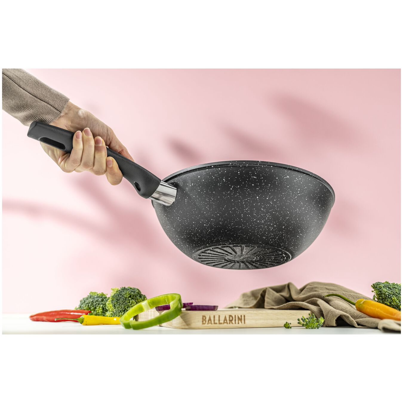 Wok In Granitium Eco Zwilling Ballarini 28 Cm - Per Induzione, Senza PFOA E Nickel - Foto 9
