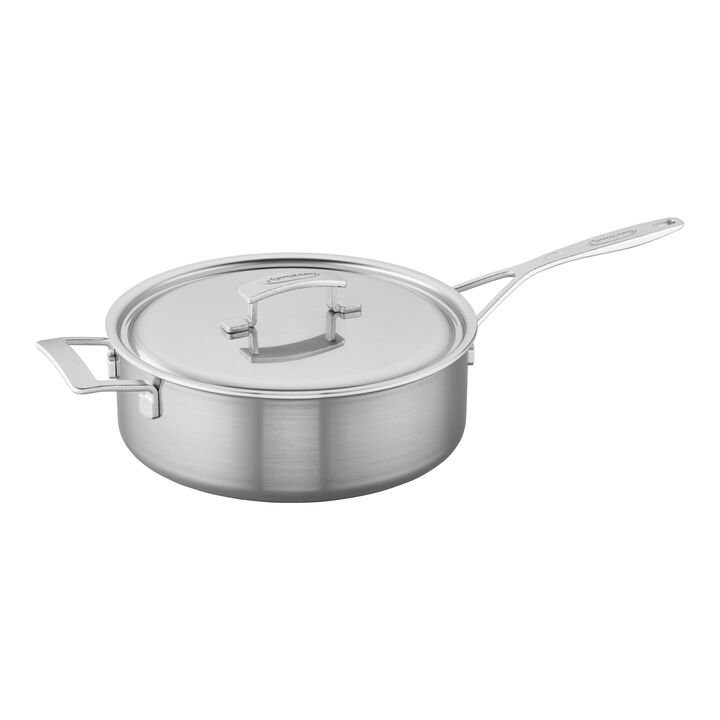 Industry 5, 6.5 qt Sauté Pan With Helper Handle And Lid, 18/10 Stainless Steel , large 1