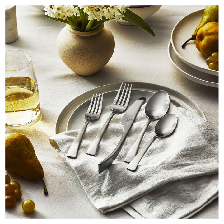 Bellasera (matted), 45-pc Satin Flatware Set, 18/10 Stainless Steel, large 4