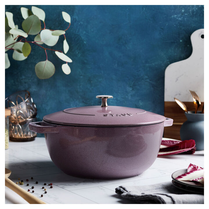 Cast Iron, 5.25 qt, Essential French Oven, Lilac, large 2