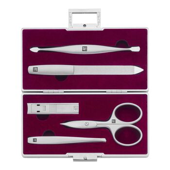 Yaylı Kilitle Kapanan Kılıf | G&uuml;m&uuml;ş-Siyah | 5-par&ccedil;a,,large 1