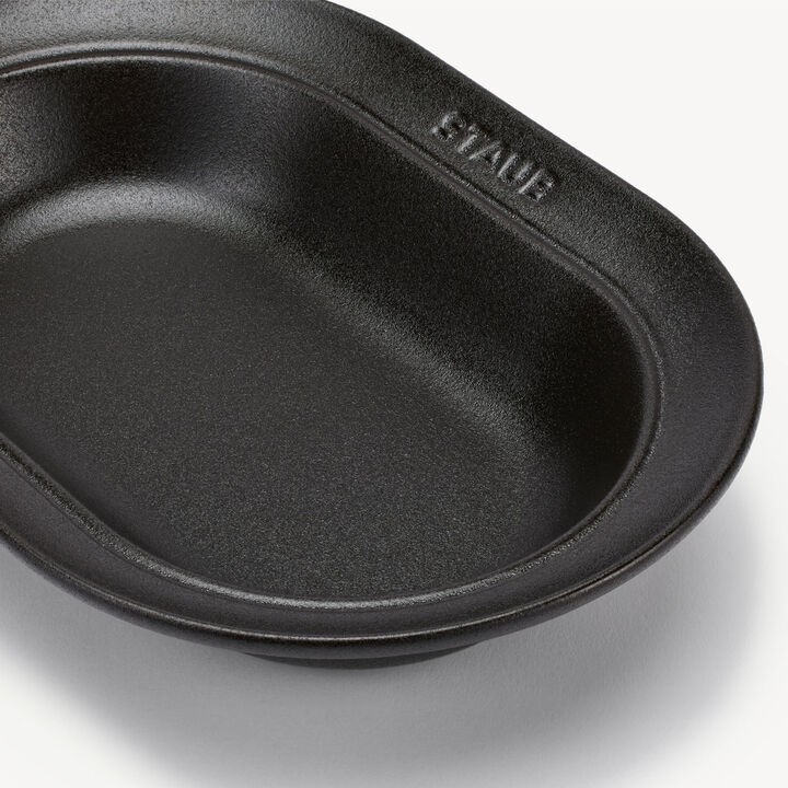 Dining Line, オーバルプレート 25 cm, セラミック, ブラック, large 2