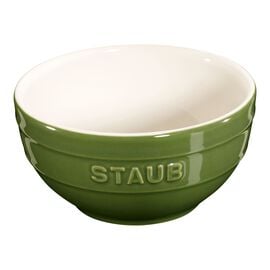 Staub Ceramique, 12 cm round Ceramic Bowl basil-green