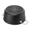 Elaro, 24 cm Aluminium Stock pot with glass lid black, small 5