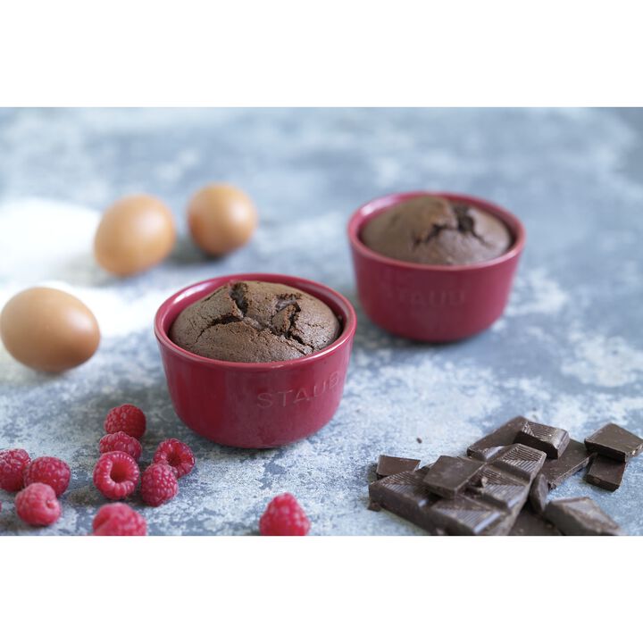 Ceramique, 10 cm / 2 Piece ceramic Ramekin set, cherry, large 4