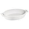Ceramique, 0.4 ml ceramic oval baking dish, white, small 1