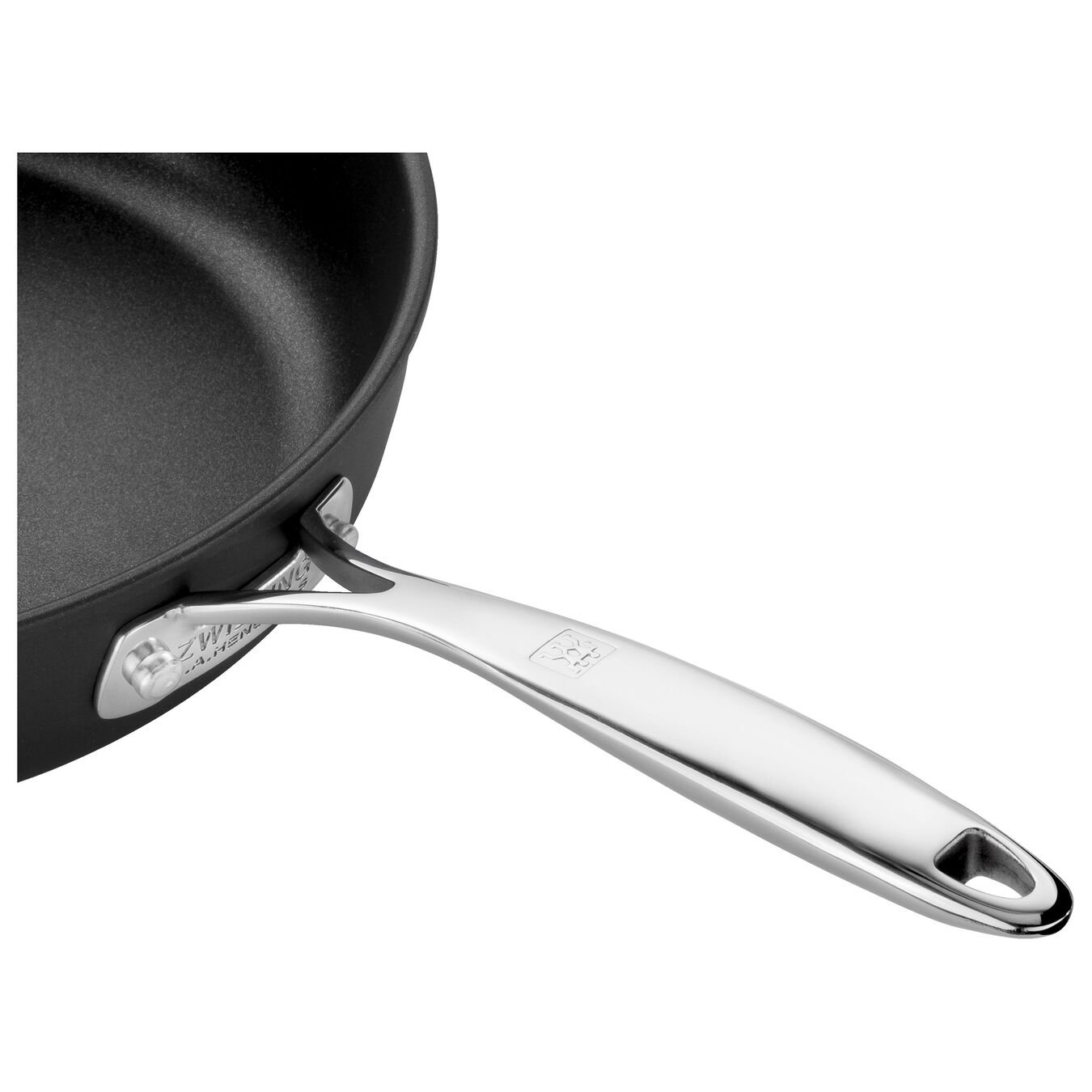 28 cm Aluminium Frying pan with lid black,,large 3