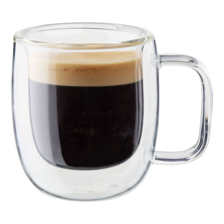 Sorrento Plus Double Wall Glassware, 2-pc Espresso Glass Mug Set, Double Wall , large 1