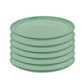 Set de platos planos 26 cm, 6-pzs, cerámica, salvia