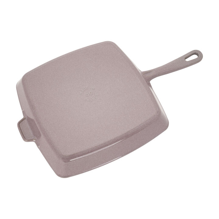 Cast Iron, 12-inch, Cast Iron, Square, Grill Pan, Lilac, large 4