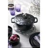 鋳物ホーロー鍋, Wa-NABE・フレンチオーブン Kuromi 20 cm, 鋳鉄, small 2