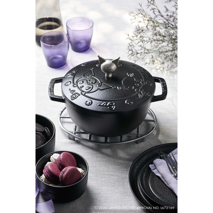 鋳物ホーロー鍋, Wa-NABE・フレンチオーブン Kuromi 20 cm, 鋳鉄, large 2