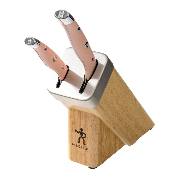 Style Elite, 3-個, セルフシャープニングナイフブロックセット, ピンク, large 1