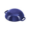 Specialities, 30 cm Cast iron Wok with glass lid dark-blue, small 3