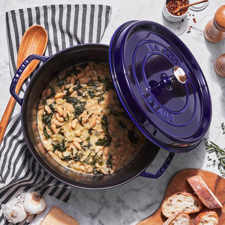 La Cocotte, 28 cm round Cast iron Cocotte dark-blue, large 3