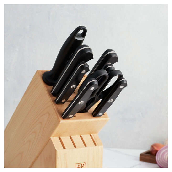 Gourmet, 10-pc, Knife block set, natural, large 3
