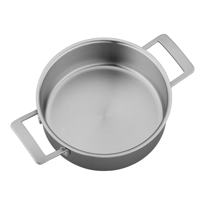 Industry 5, 4 qt Deep Sauté Pan With Double Handle And Lid, 18/10 Stainless Steel , large 3
