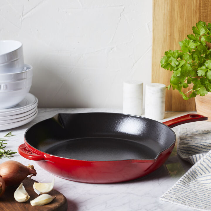 Cast Iron, 10-inch, Fry Pan, Cherry, large 2