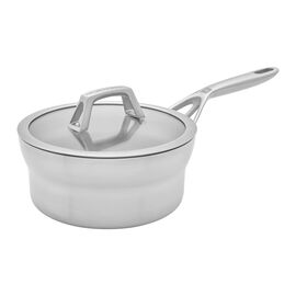  stainless steel round Sauce pan with lid, silver