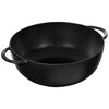 32 cm / 12.5 inch glass Wok, black - Visual Imperfections,,large