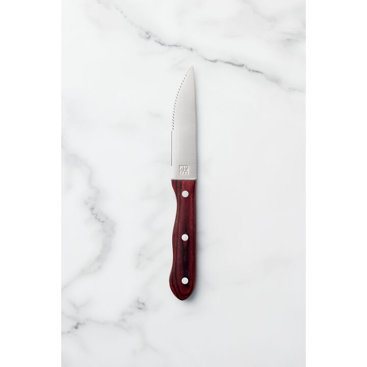 12-pc, Serrated Steak Knife Set With Dark Pakka Wood Handle, large 3