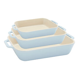 3-pc, Rectangular Baking Dish Set, light blue