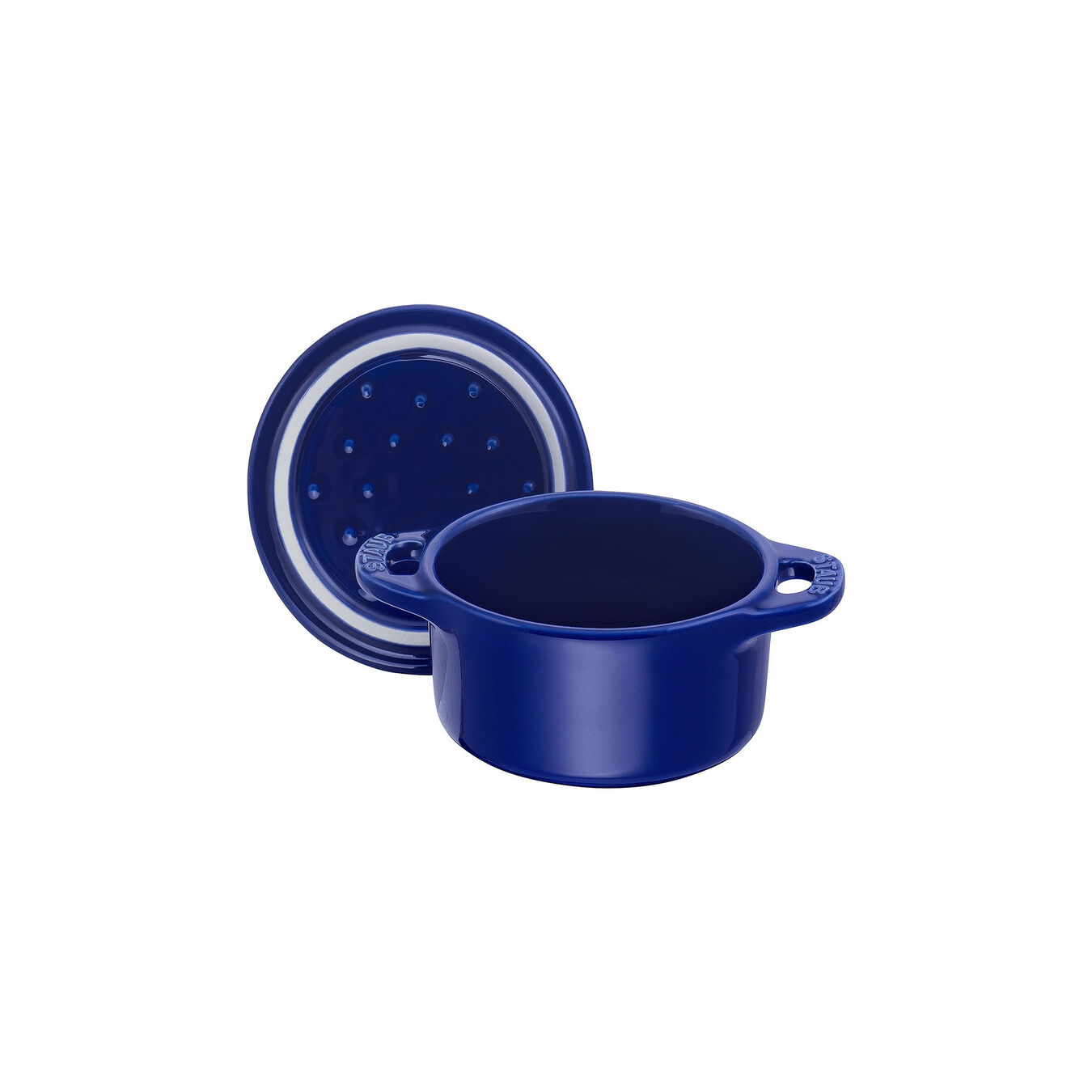10 cm round Ceramic Mini Cocotte dark-blue,,large 6