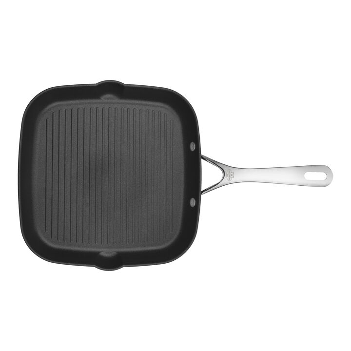 Alba, 28 cm / 11 inch aluminum square Grill pan, black, large 2