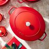 Cast Iron, 6 qt, Wide Oval French Oven, Cherry, small 4