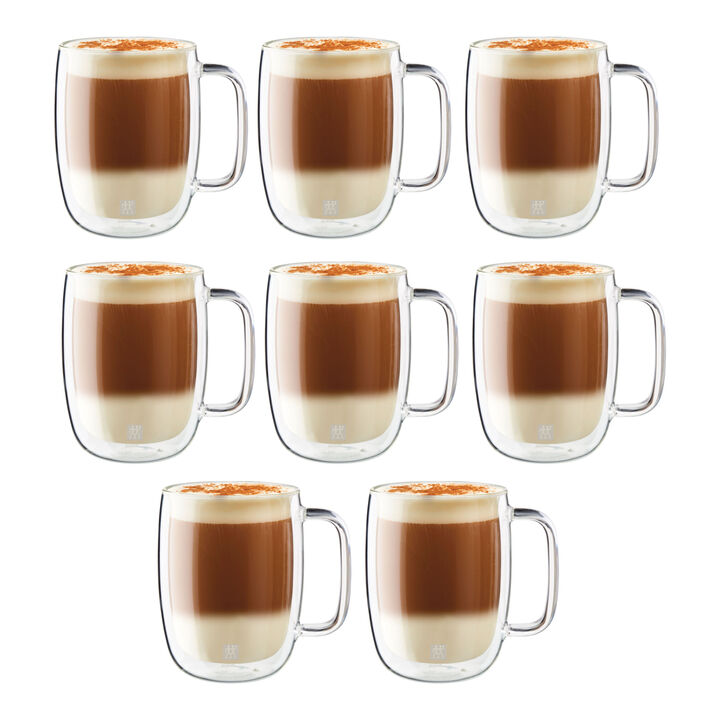 Sorrento Plus, 8 Piece, Latte Mug Set - Value Pack, transparent, large 2