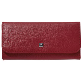 5-pc, Leather Snap Fastener Case, Red