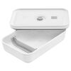 Fresh & Save, L flat Divided Meal Prep Container, plastic, white-grey, small 5