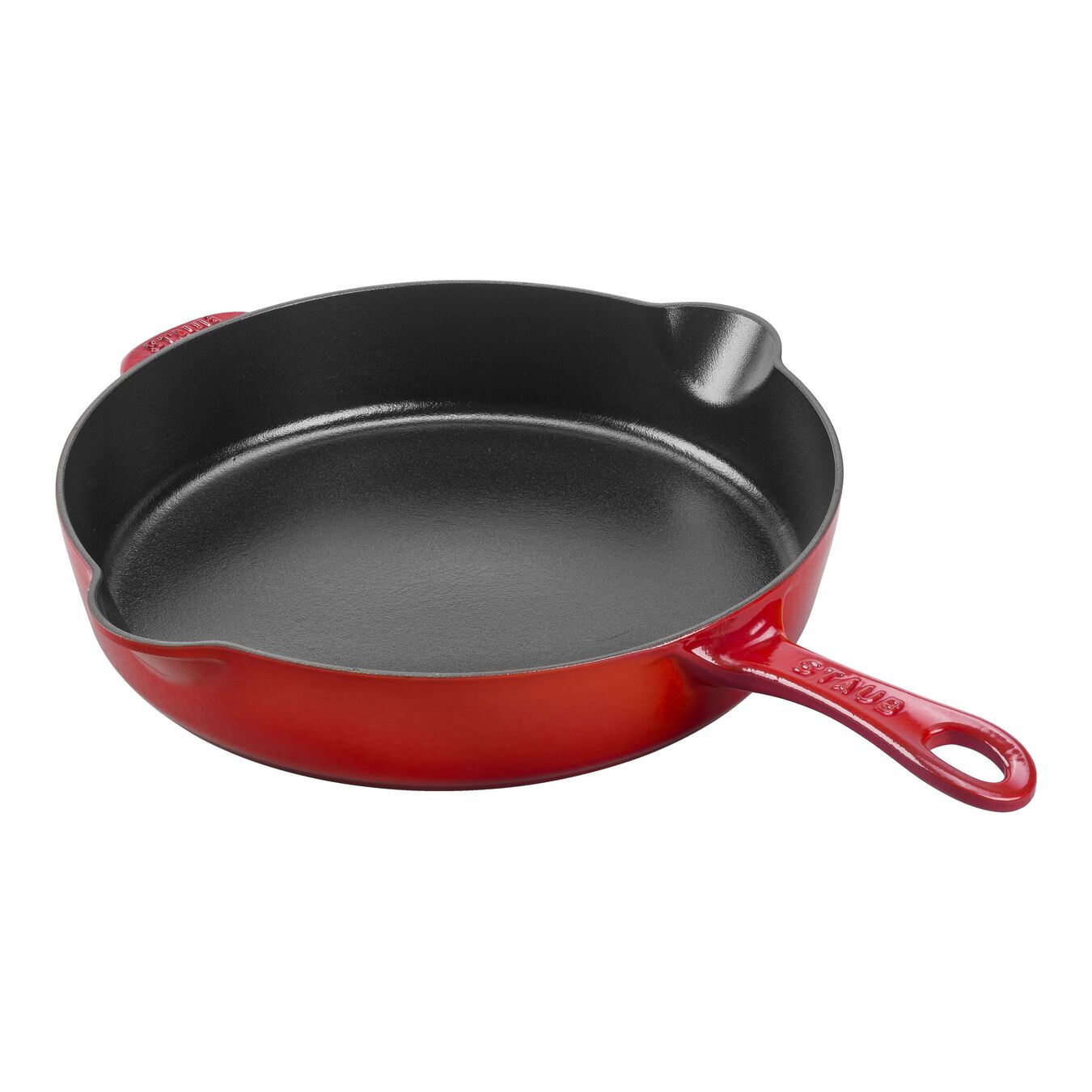 28 cm / 11 inch cast iron Frying pan, cherry - Visual Imperfections,,large 1