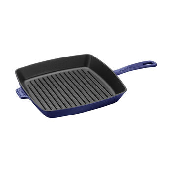 10-inch, cast iron, square, Grill Pan, dark blue,,large 1