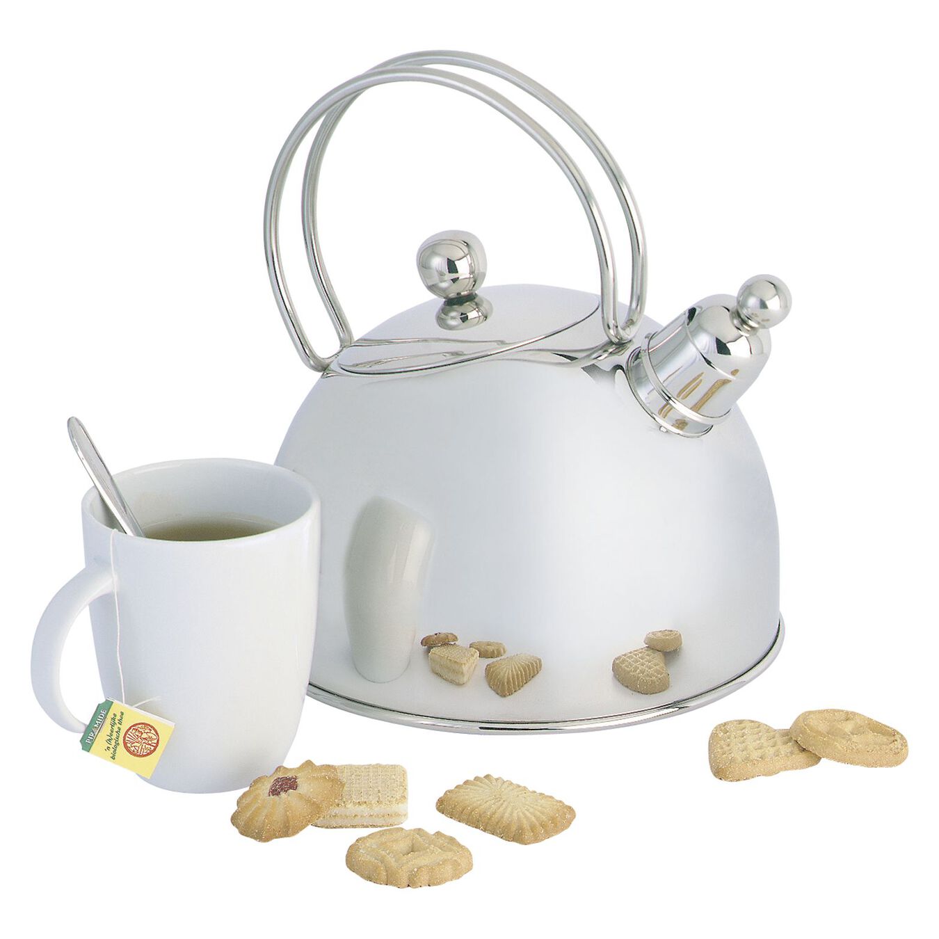 Demeyere RESTO 2.6qt Stainless Steel Whistling Tea Kettle Official