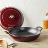 Braisers, 30 cm round Cast iron Saute pan grenadine-red, small 7