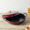 Braisers, 30 cm round Cast iron Saute pan grenadine-red, small 6