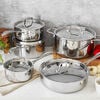 10-pc Pot set, 18/10 Stainless Steel ,,large
