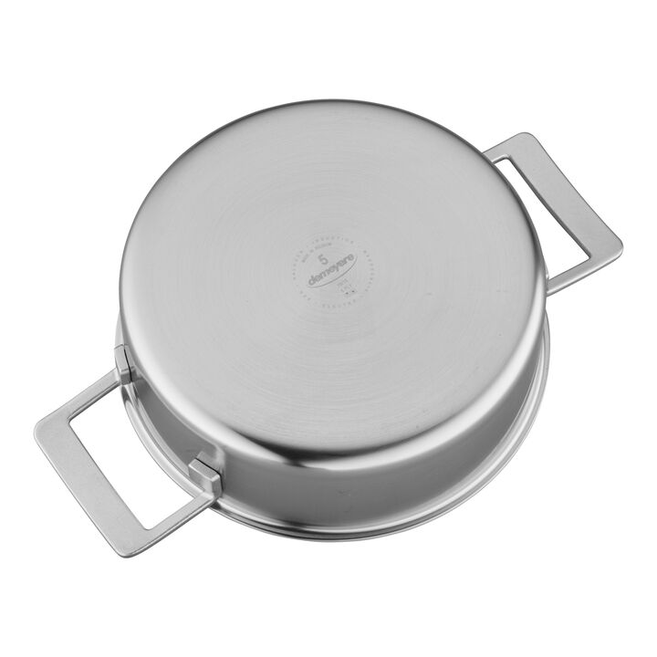 Industry 5, 4 qt Deep Sauté Pan With Double Handle And Lid, 18/10 Stainless Steel , large 4