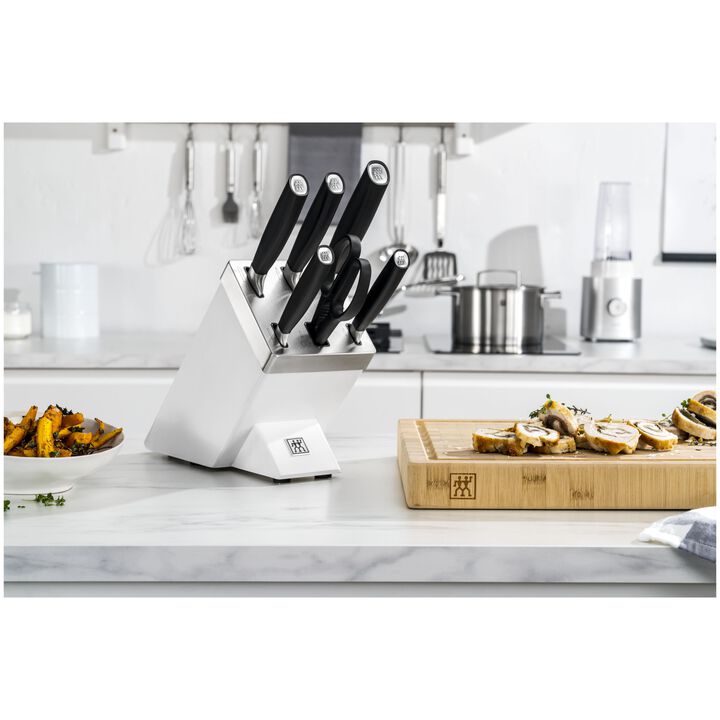 All * Star, 7-pcs, Knife block set, silver, white, large 2