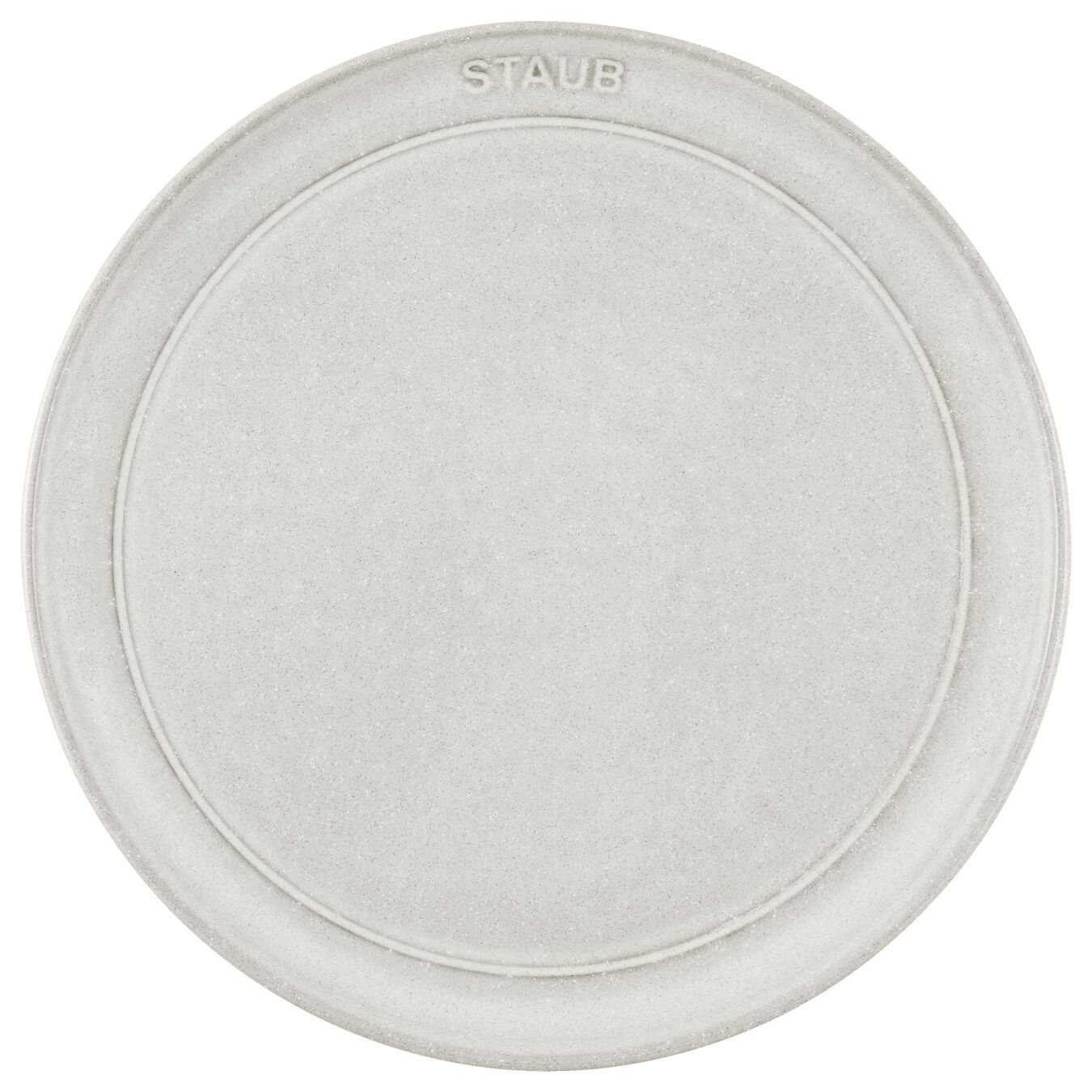Prato plano 22 cm, Cerâmica, Branco trufado,,large 2