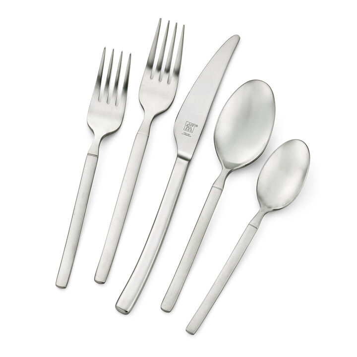 Opus (matted), 45-pc Opus Satin Flatware Set, 18/10 Stainless Steel , large 1