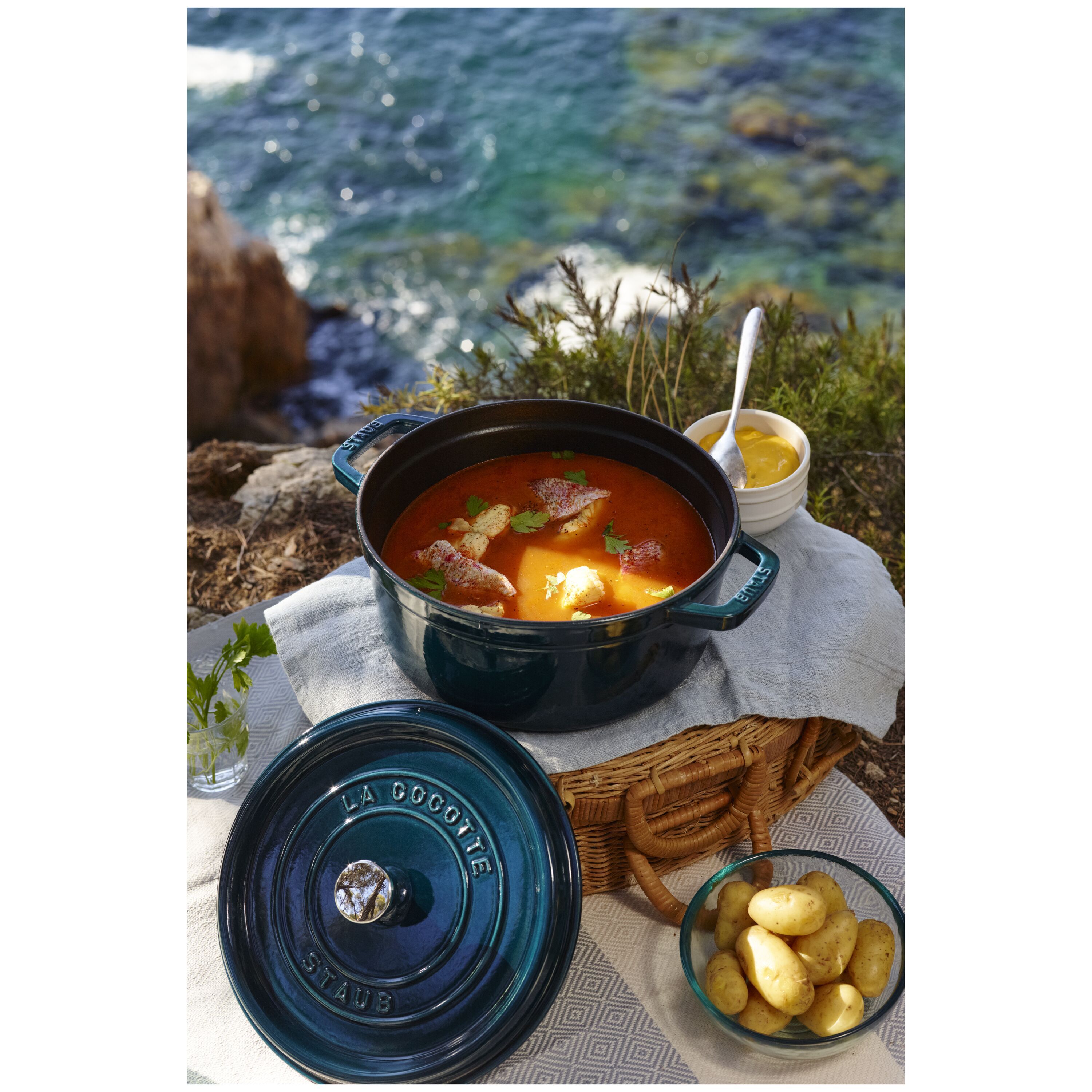Staub La Cocotte Cocotte 28 cm / 6,75 l, Rond, La-mer - La Cocotte - Staub
