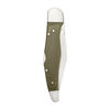 Outdoor, 4-inch, Folding Hunter Pocket Knife With Leather Sheath, Green Micarta, small 10