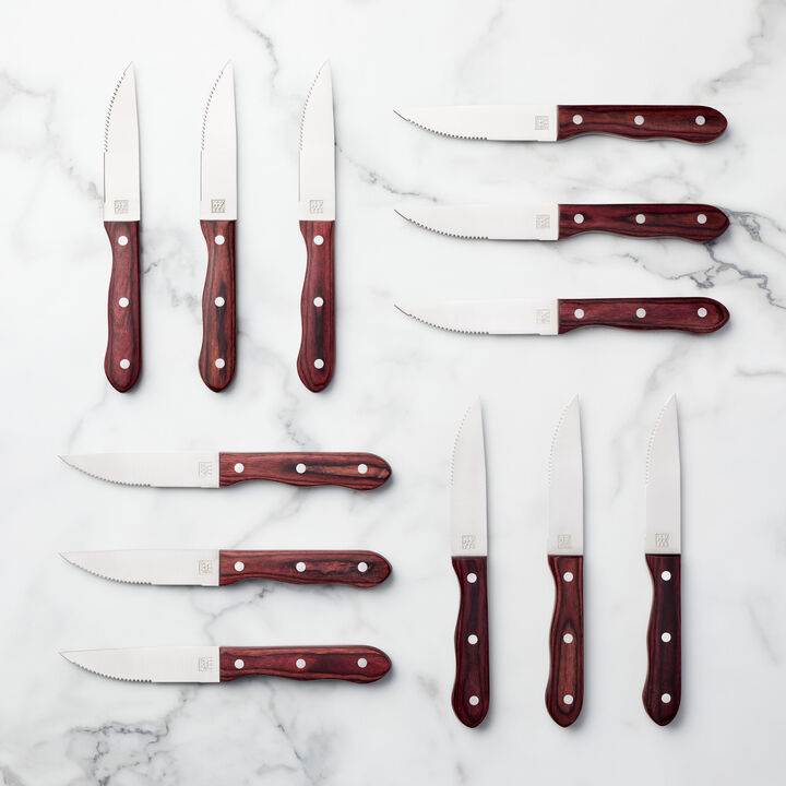 12-pc, Serrated Steak Knife Set With Dark Pakka Wood Handle, large 2