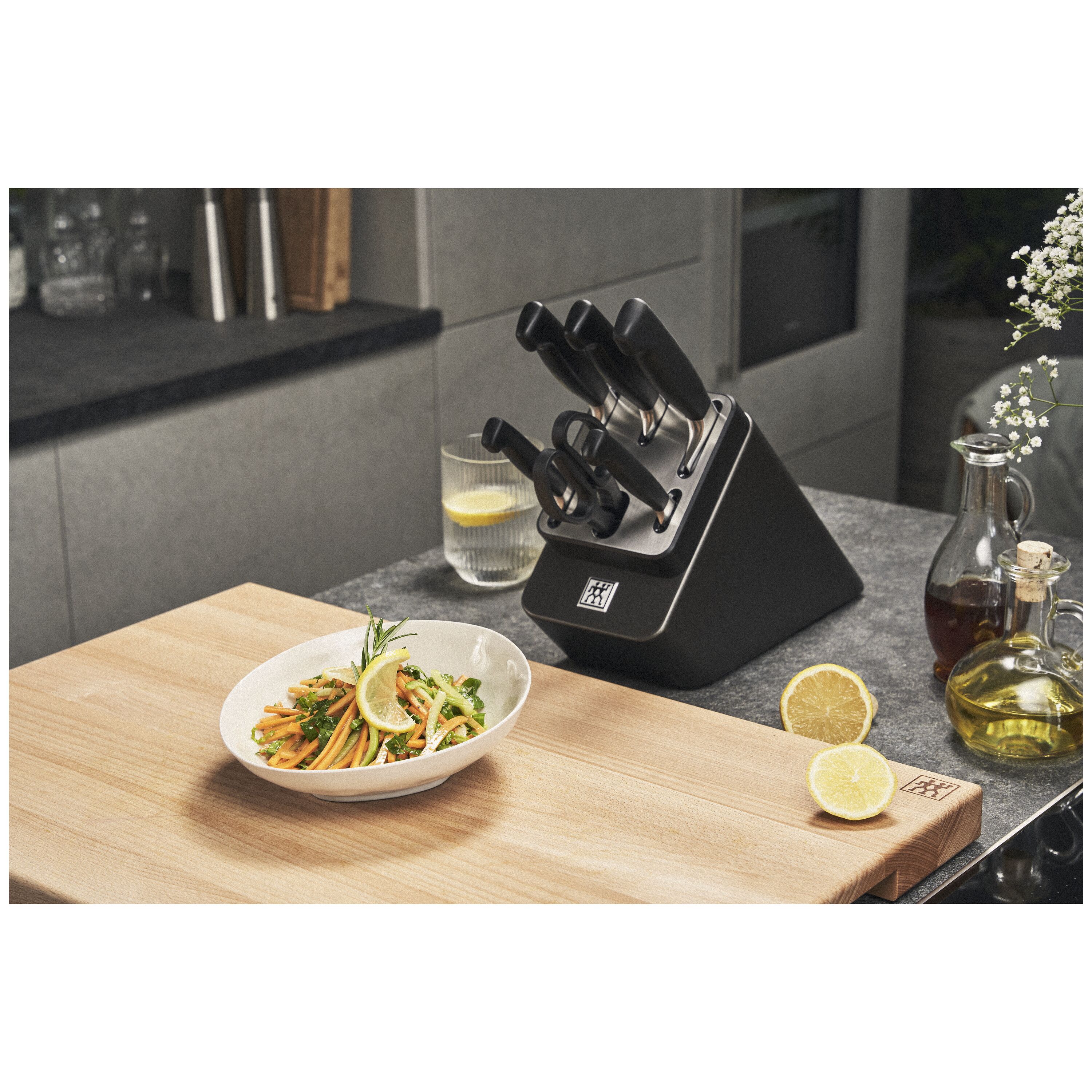 ZWILLING VIER STERNE 7-delig, Messenblok, Anthraciet - VIER STERNE - ZWILLING