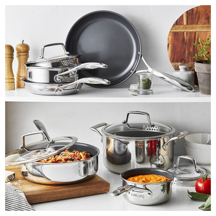 Energy Plus, Pots and pans set, 10-pc, 18/10 Stainless Steel, Ceramic coating, large 3